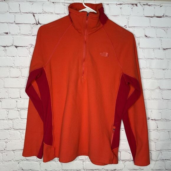 The North Face Sweater Womens Large Mock Neck Half Zip Pullover Fleece Hiking‎ - Picture 2 of 8